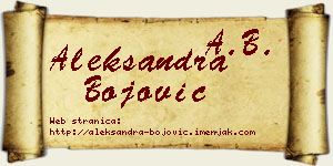 Aleksandra Bojović vizit kartica